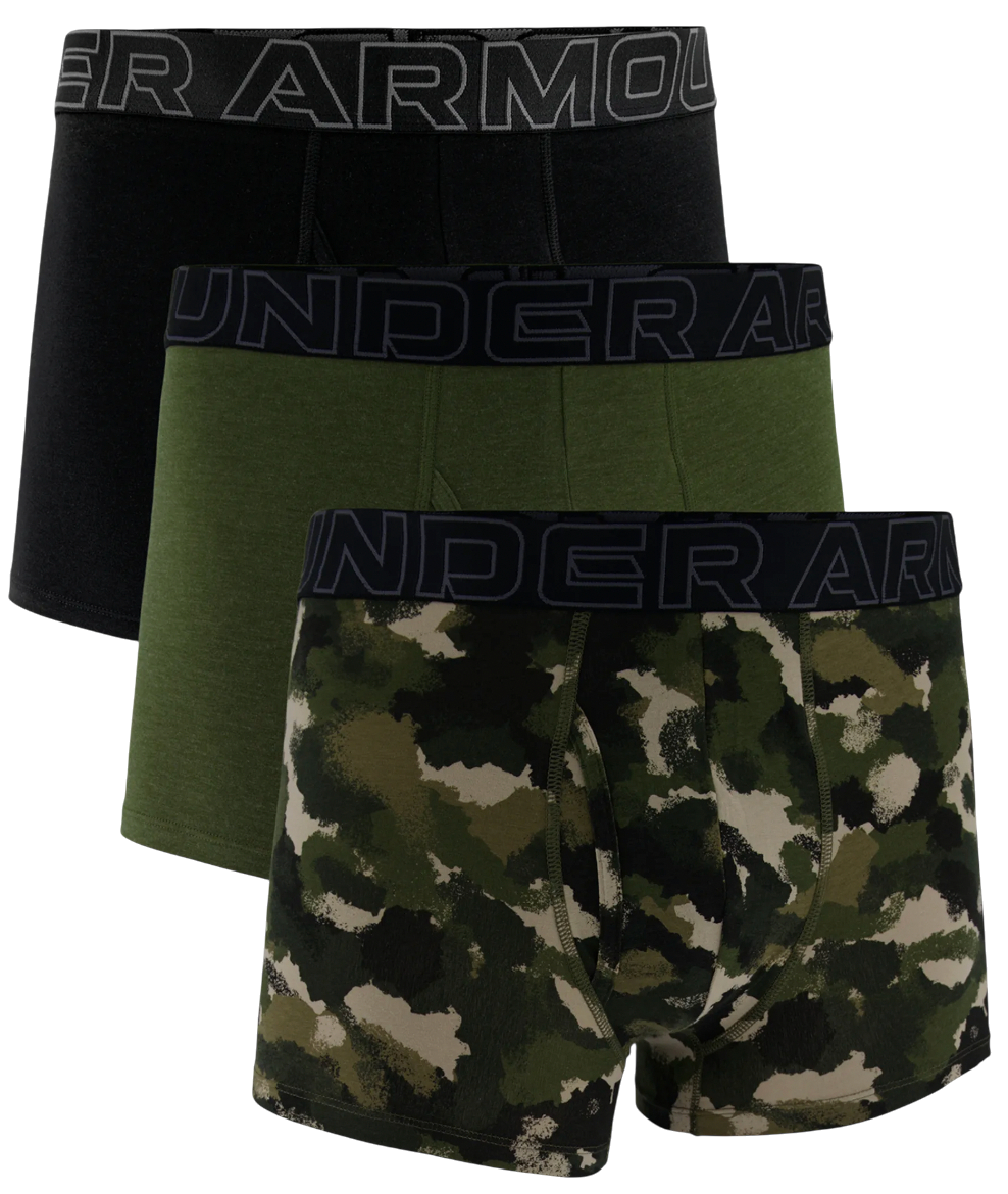 Boksere Under Armour Performance Cotton Boxer Briefs 3-Pack with Print Flerfarvet | 1383892-391, 0