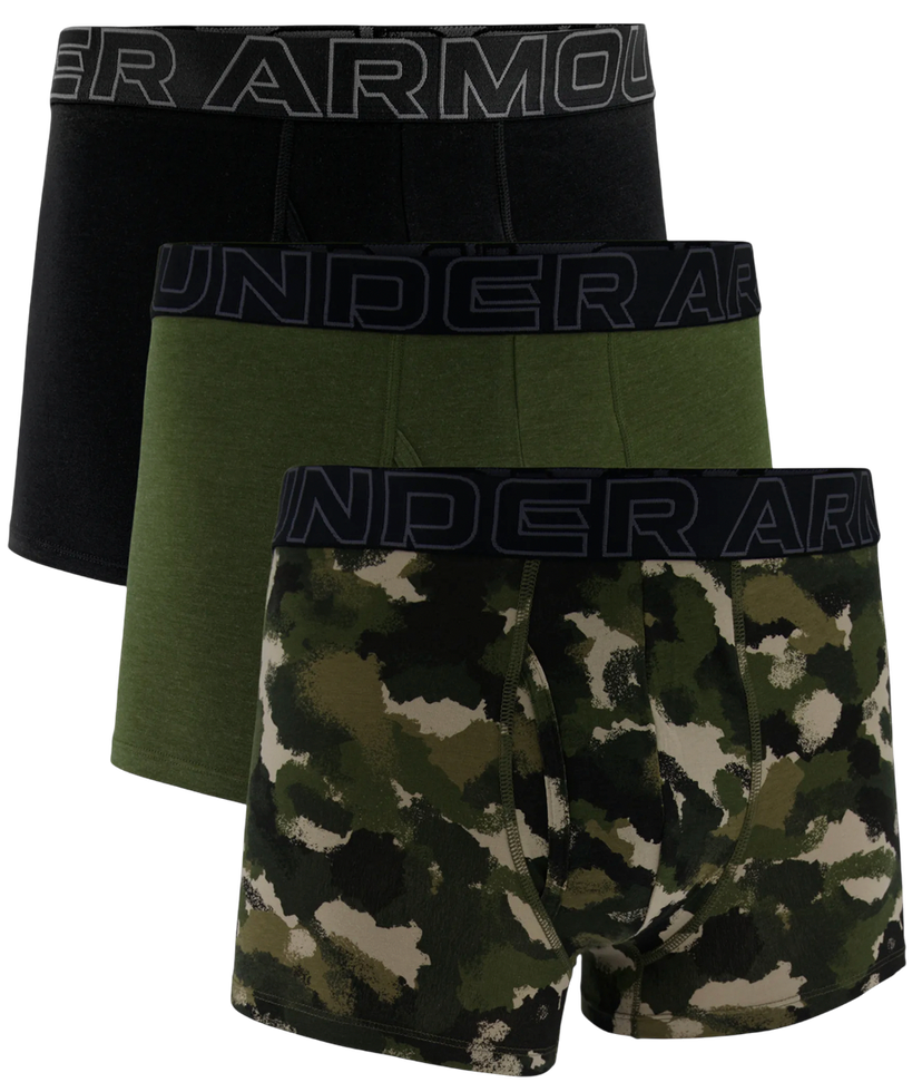 Boksere Under Armour Performance Cotton Boxer Briefs 3-Pack with Print Flerfarvet | 1383892-391