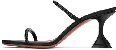 Skopleje Amina Muaddi Amina Muaddi Gilda Crystal-Embellished Heeled Sandals Sort | GILDA SLIPPER 70 NAPPA, 2