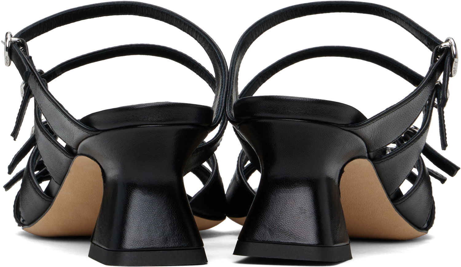 Kjole Aeyde Aeyde Eanna Nappa Leather Heeled Sandals Sort | A11-HS-ARCS55TB151-SS25-800-007, 1
