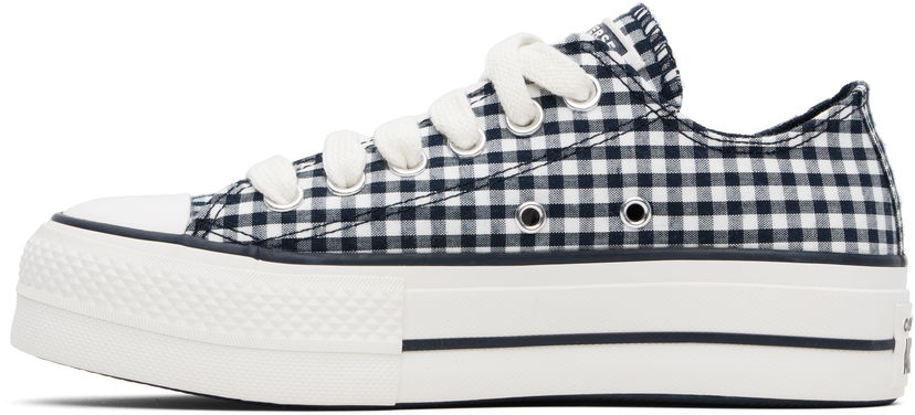 Sneakers og sko Converse Chuck Taylor All Star Lift Platform Gingham Mørkeblå | A13664C