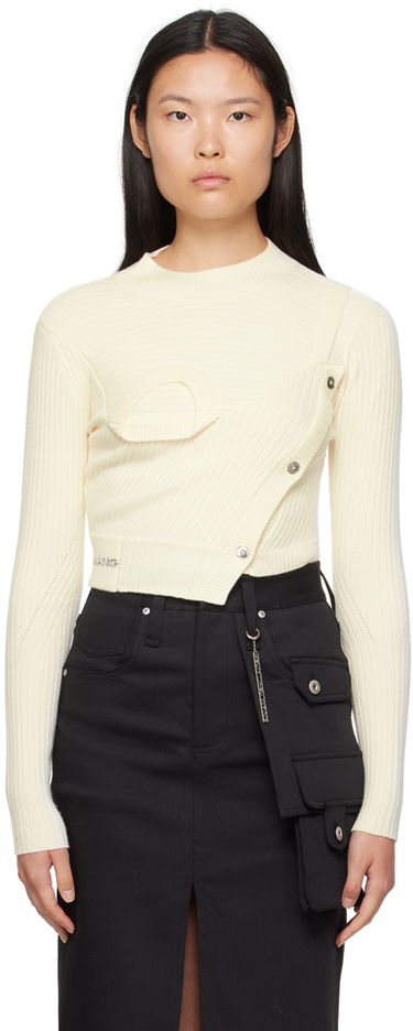 Sweater Feng Chen Wang Feng Chen Wang Ribbed Asymmetrical Sweater Beige | FWF16KT02, 0