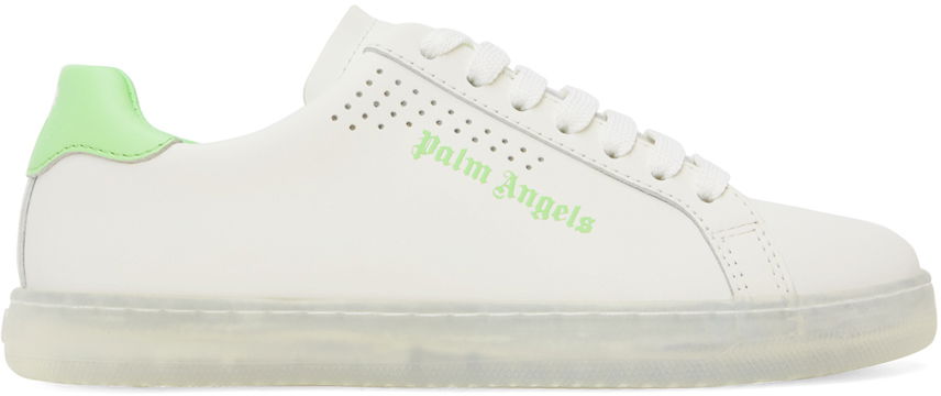 Sneakers og sko Palm Angels White & Green Palm One Hvid | PWIA035E23LEA0020150, 0