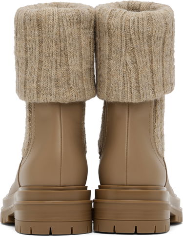 Sneakers og sko Gianvito Rossi Gianvito Rossi Chalet Knit Ankle Boots Beige | G72929-20GOM-CKH, 1