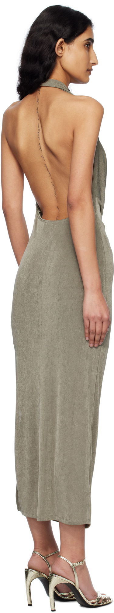 Kjole MISBHV MISBHV Cowl Neck Maxi Dress Grøn | 250W830, 2