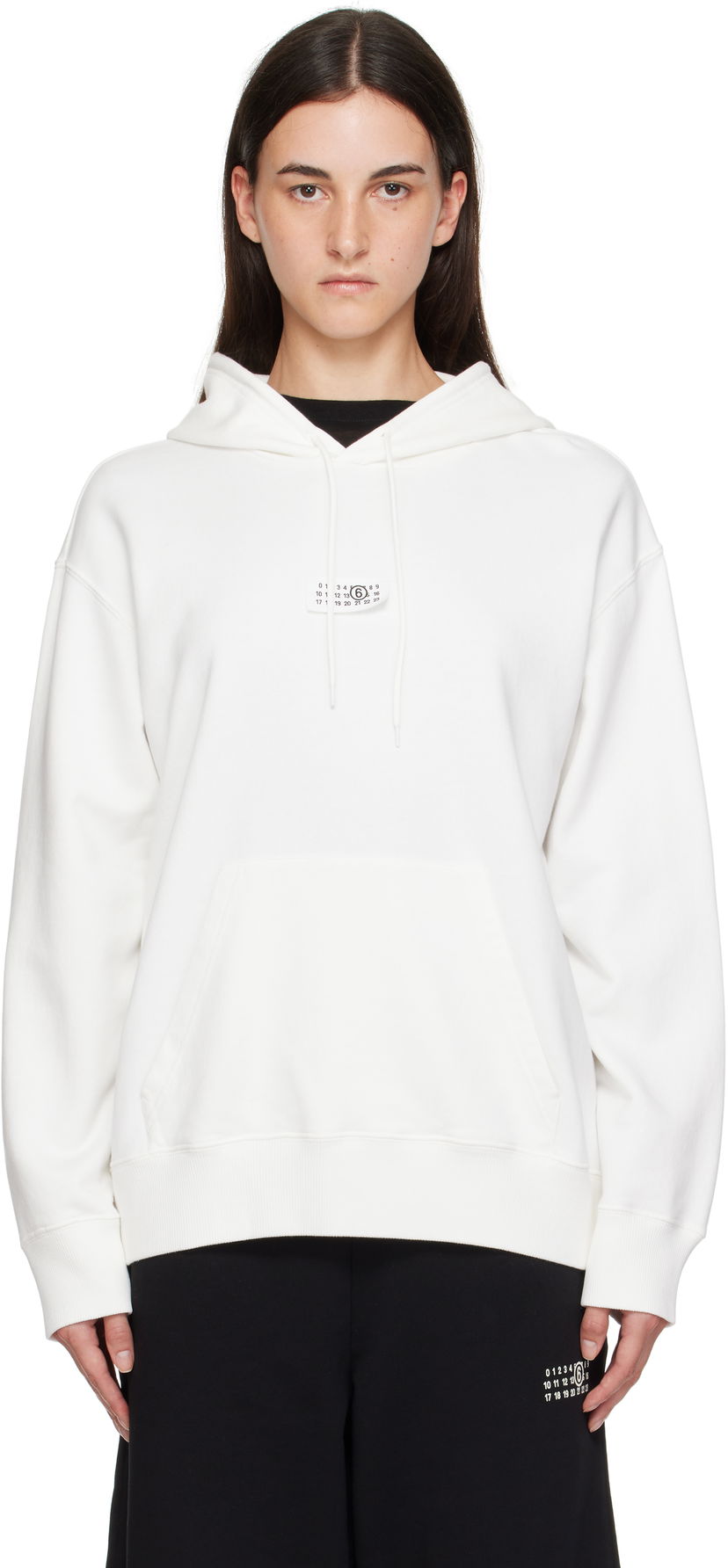 Sweatshirt Maison Margiela MM6 Maison Margiela Numeric Hoodie Hvid | SH0GU0033 M25025