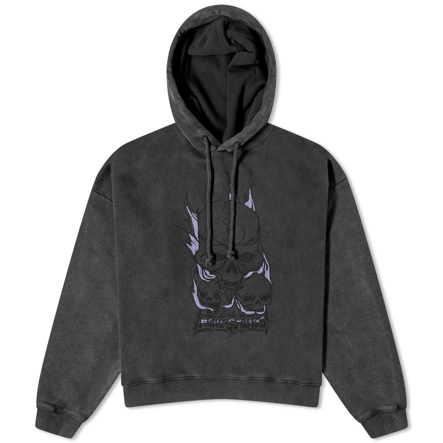 Sweatshirt Acne Studios Fester Skull Hoodie Sort | AI0153-BM0, 0