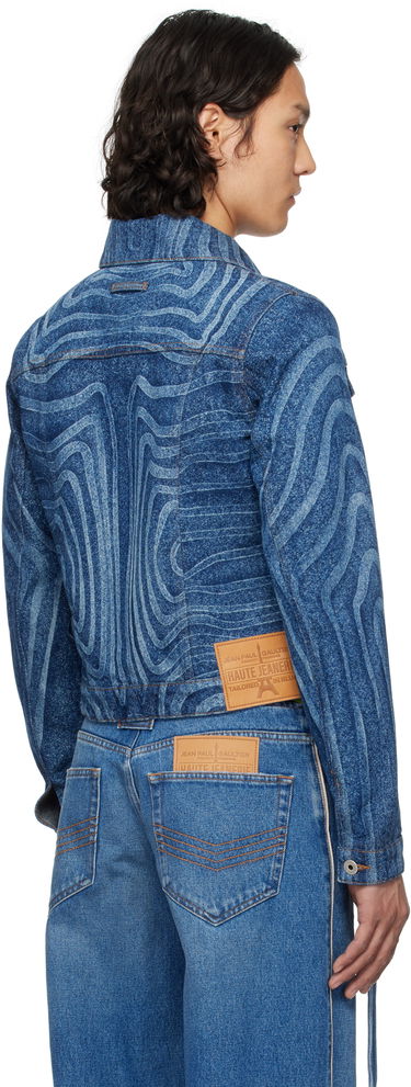 Jakke Jean Paul Gaultier Jean Paul Gaultier Spiral Denim Jacket Blå | 25/34-U-VE114L-D017-5556, 2