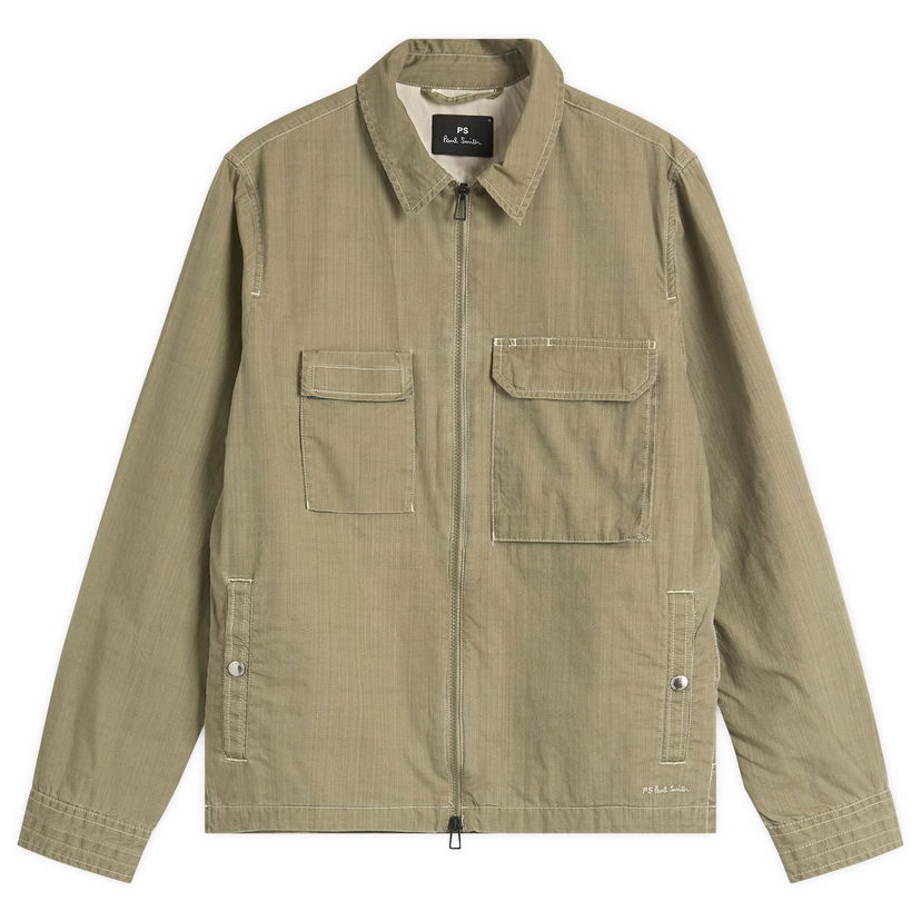 Jakke Paul Smith PS Paul Smith Zip Front Pocket Overshirt Jacket Grøn | M2R-455Z-P22339-35
