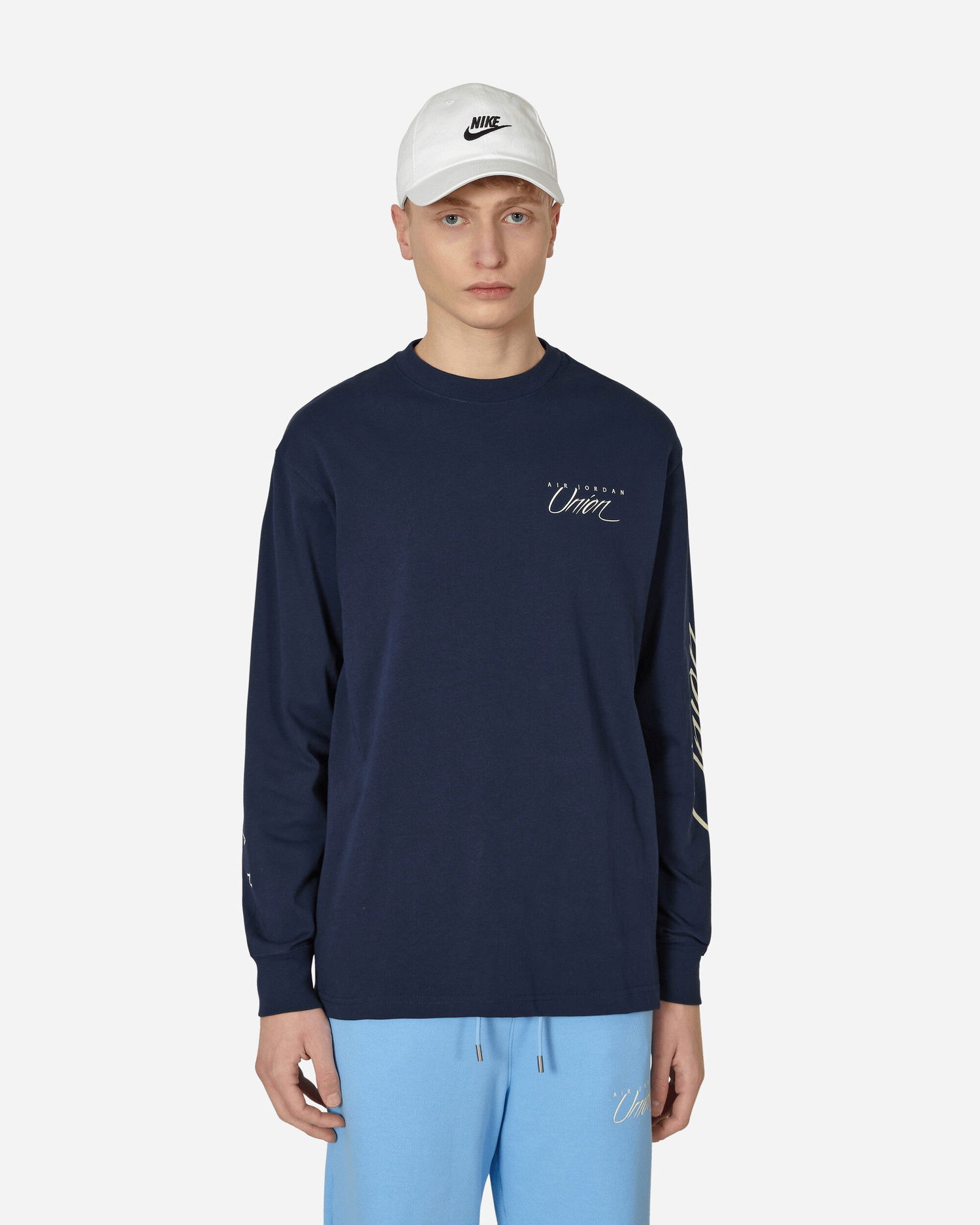 T-shirt Jordan UNION x Longsleeve T-Shirt Mørkeblå | DV7341-419, 0