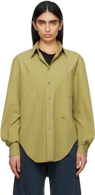 Skjorte Eckhaus Latta Eckhaus Latta Notebook Shirt Grøn | 1216-EL-PS25-P -, 0