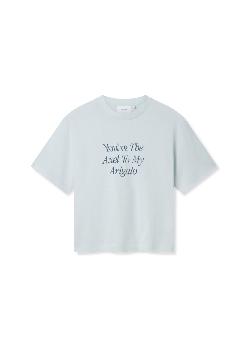 Crop top AXEL ARIGATO Printed Cropped T-Shirt Blå | A3010001