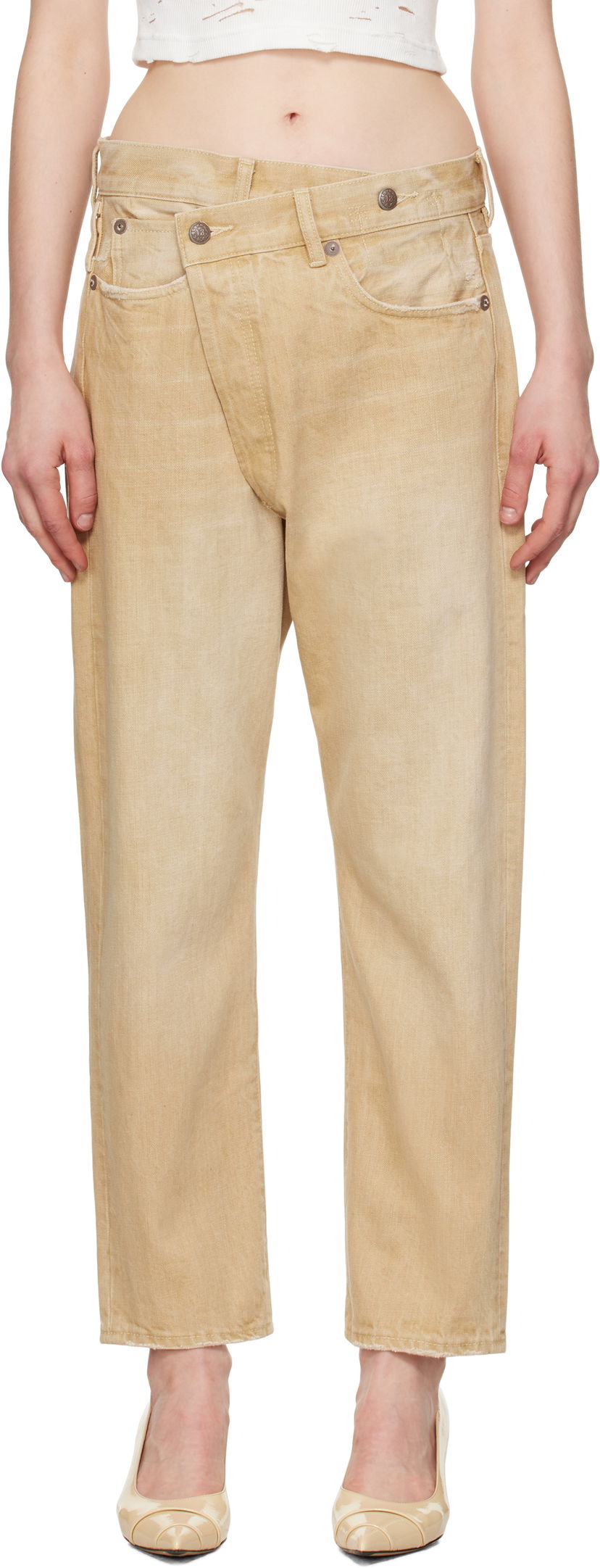 Jeans R13 R13 Crossover Jeans Beige | R13W2048-D235A