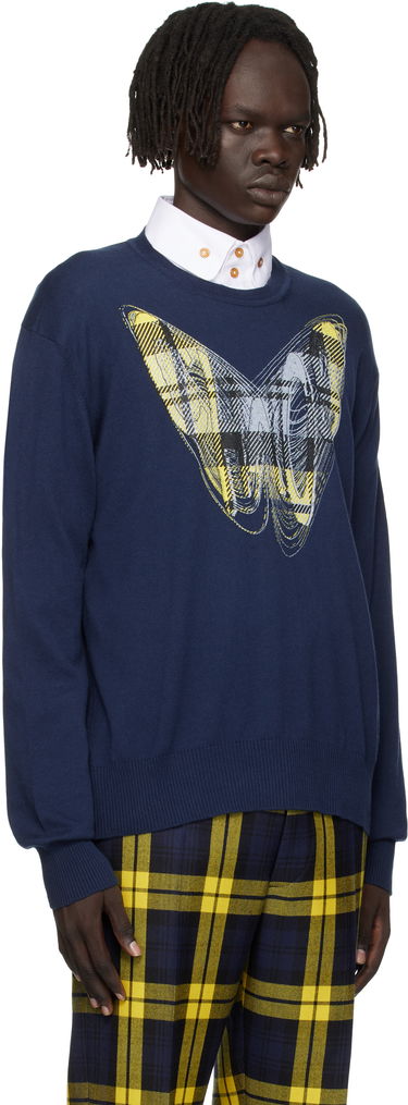 Sweater Vivienne Westwood Vivienne Westwood Chaos Graphic Print Sweater Mørkeblå | 38030056-Y001V-, 1