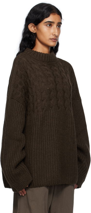 Sweater Cecilie Bahnsen Cecilie Bahnsen Belinda Cable Knit Sweater Brun | 2.25KNI51004 BELINDA JUMPER, 1