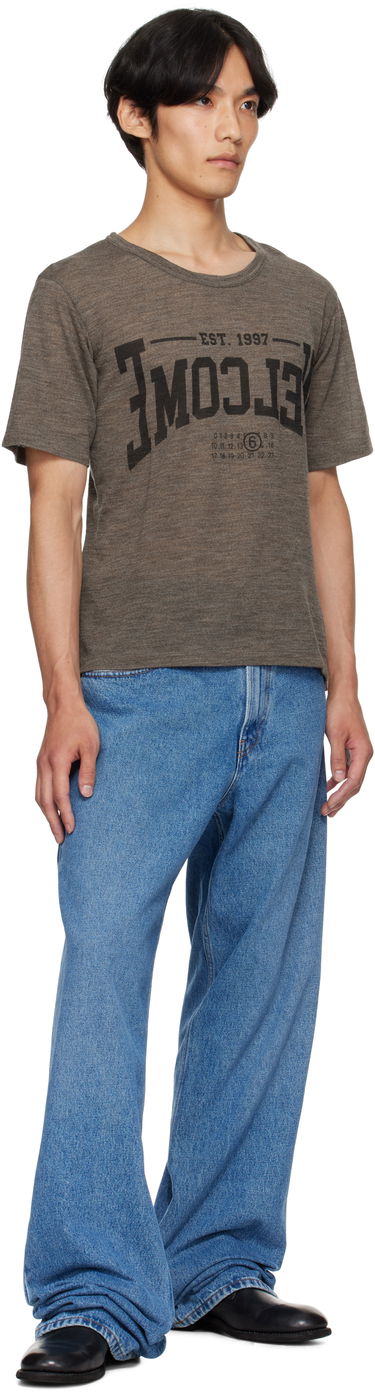 T-shirt Maison Margiela MM6 Maison Margiela 'Welcome' Print T-Shirt Grå | SH0GC0055 M20123, 3