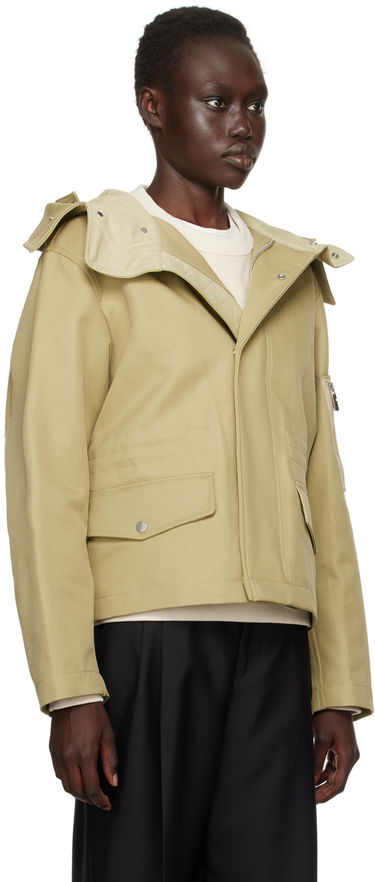 Parka Burberry Burberry Short Faux-Fur Trim Jacket Beige | 8095254, 3