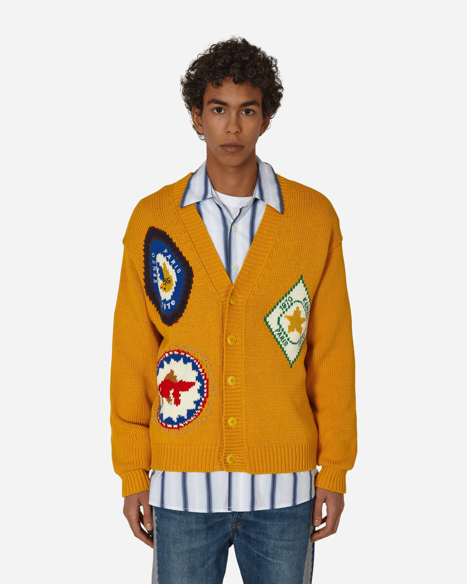 Sweater KENZO Travel Hand-Embroidered Cardigan Orange | FD65CA4083BF 40, 0