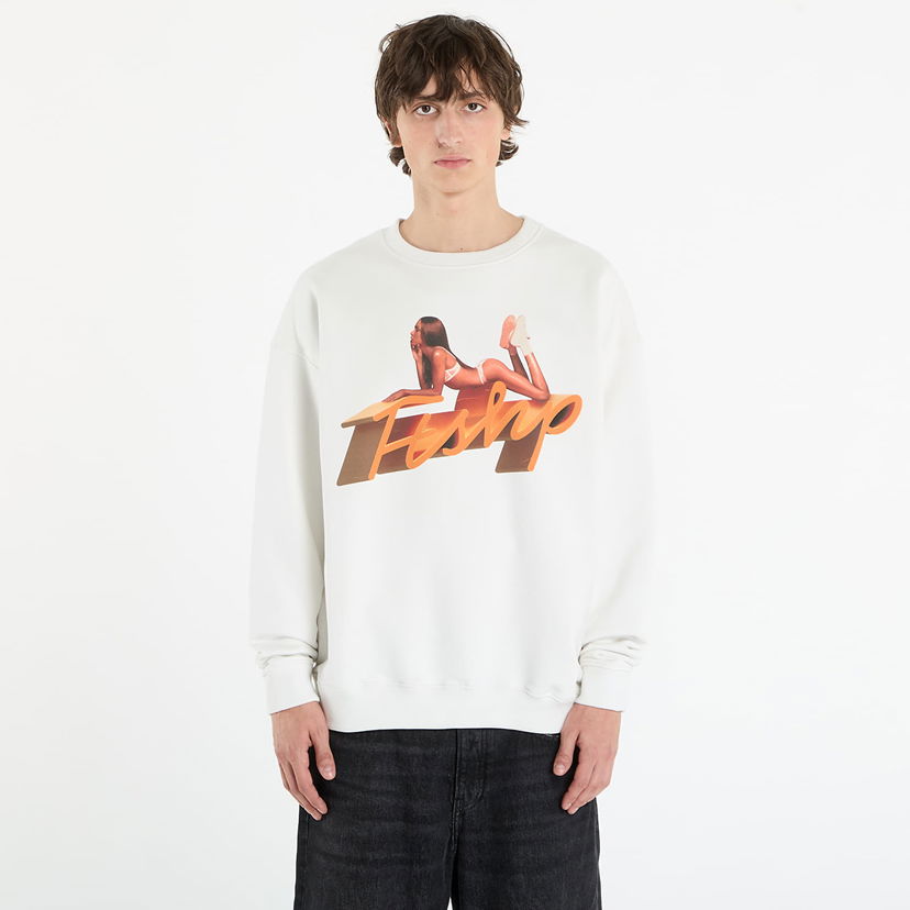 Sweatshirt Footshop Playboy x FTSHP Crewneck UNISEX Off White Hvid | FTSHP_520