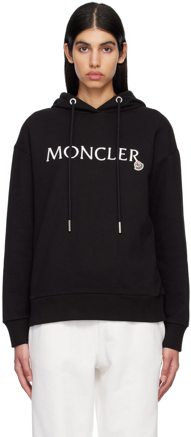 Sweatshirt Moncler Embroidered Hoodie Sort | I10938G00016899WC, 0