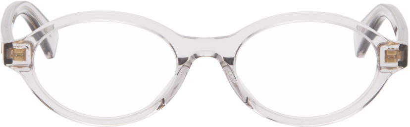 Solbriller Bottega Veneta Bottega Veneta Triangle Stud Logo Round Glasses Grå | BV1367O-004