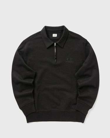 Sweatshirt C.P. Company Polo Collar Sweatshirt Sort | 19CMSS140A005086W-999, 2