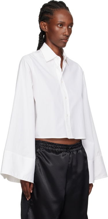 Skjorte Maison Margiela MM6 Maison Margiela Cotton Cropped Shirt Hvid | S52DT0044 M35480, 1