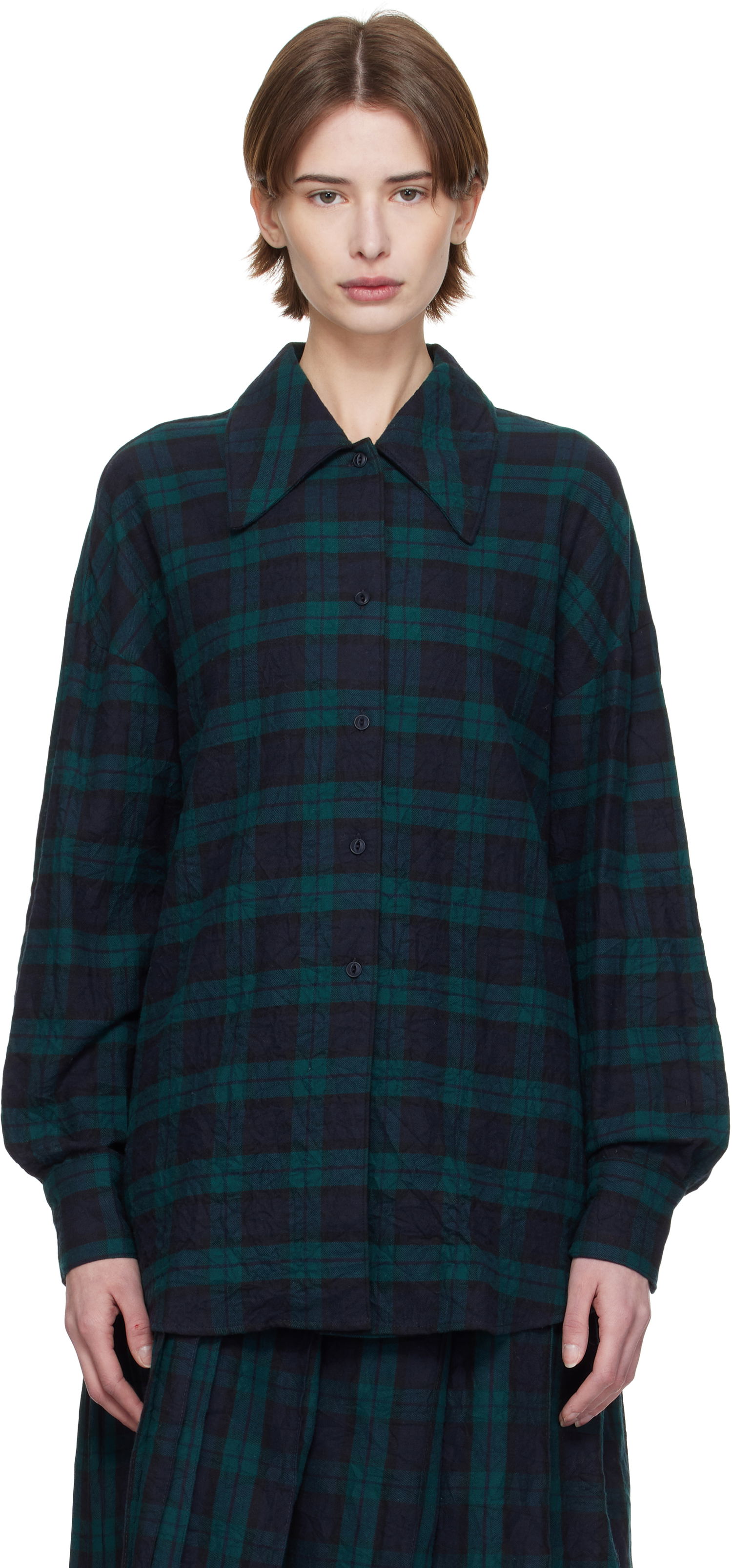 Skjorte YMC YMC Lena Plaid Shirt Grøn | Q2XMC, 0