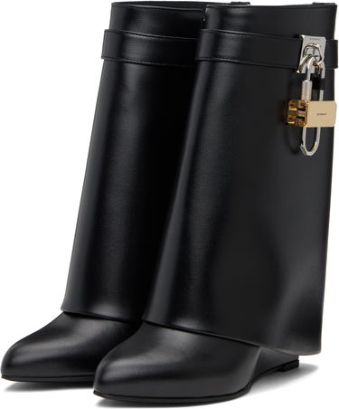 Sneakers og sko Givenchy Givenchy Shark Lock Wedge Ankle Boots Sort | BE602RE147001, 4