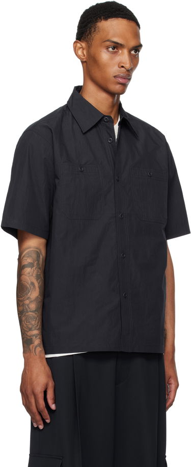 Skjorte NORSE PROJECTS Norse Projects Ivan Tech Poplin Short Sleeve Shirt Sort | N40-0826, 1