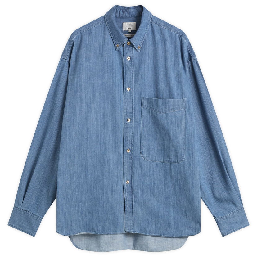 Skjorte Studio Nicholson Studio Nicholson x Beams Plus Lisa Denim Shirt Blå | BPSN1103-70