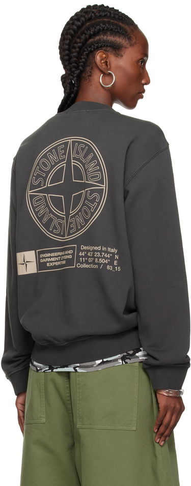Sweatshirt Stone Island Stone Island Cotton Fleece Sweatshirt Grå | K2S15 6100018 S0195, 2