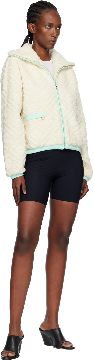 Jakke Casablanca Monogram Jacquard Fleece Jacket Hvid | WPF25-JK-390-01, 3