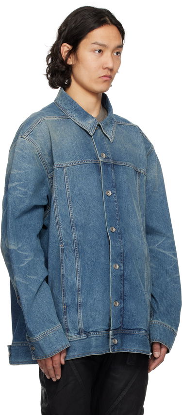Jakke Rick Owens Rick Owens DRKSHDW Hollywood Jumbo Worker Denim Jacket Blå | DU01E3761 DWB, 1