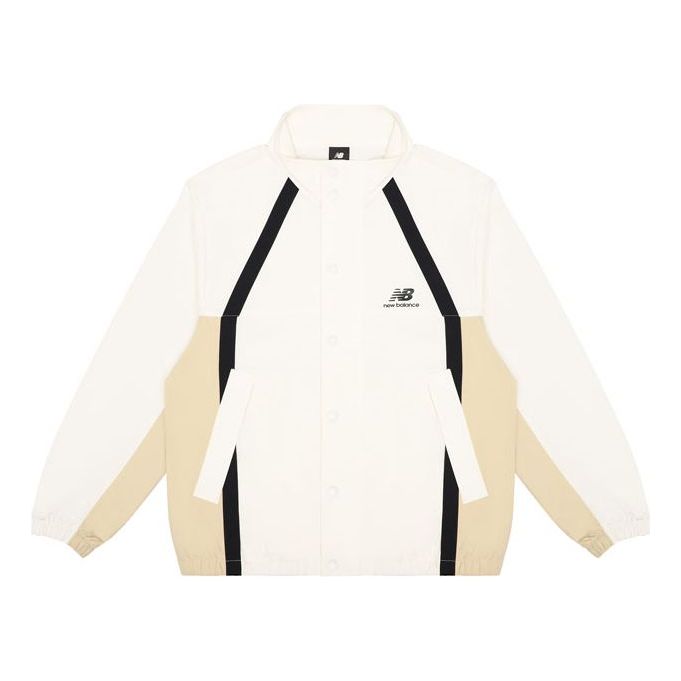 Vindjakke New Balance Men's Casual Woven Jacket Hvid | AMJ13358-IV