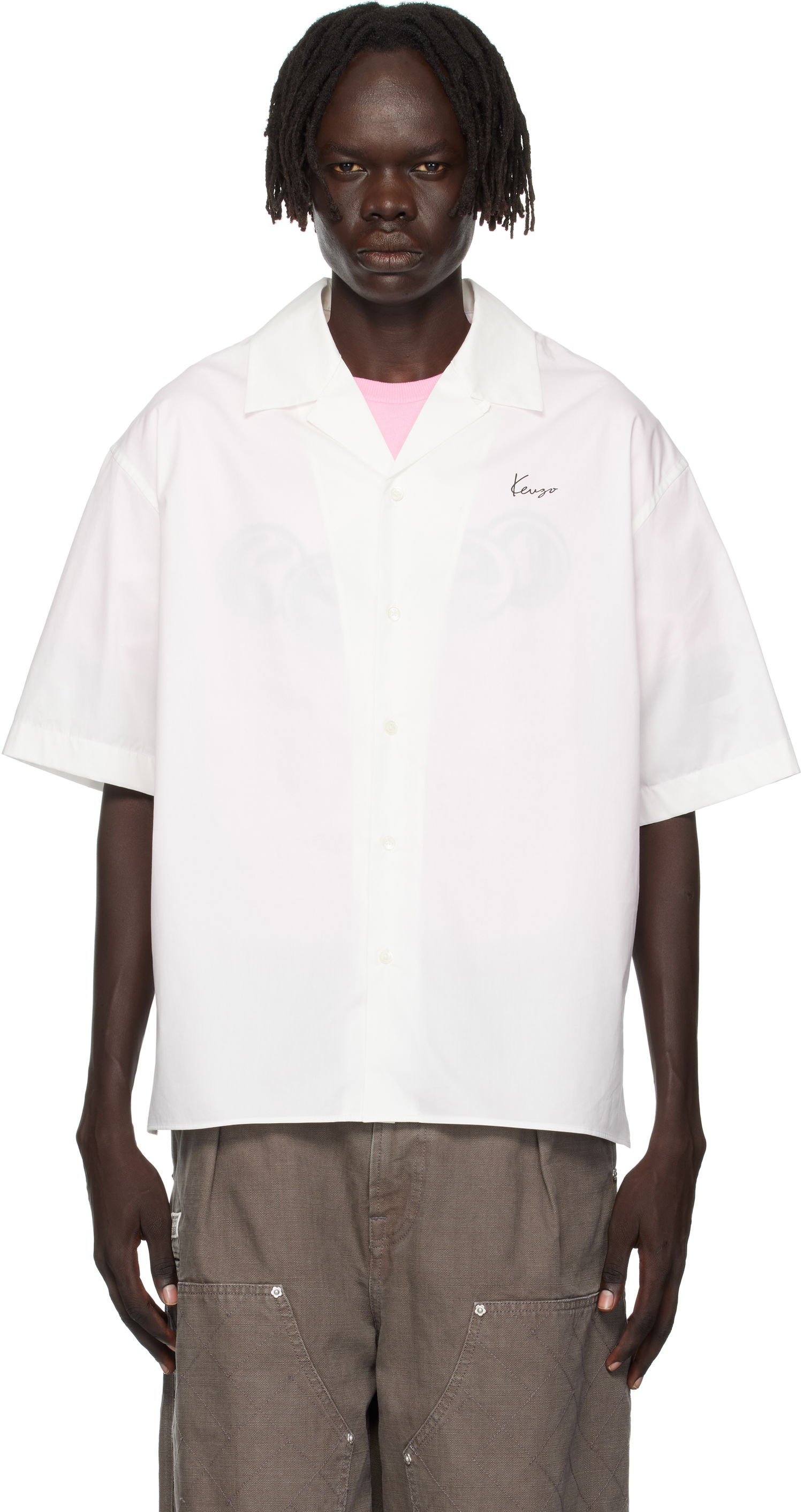 Skjorte KENZO Kenzo 'KENZO Archive Bouquet' Shirt Hvid | FF65CH1329P5, 0