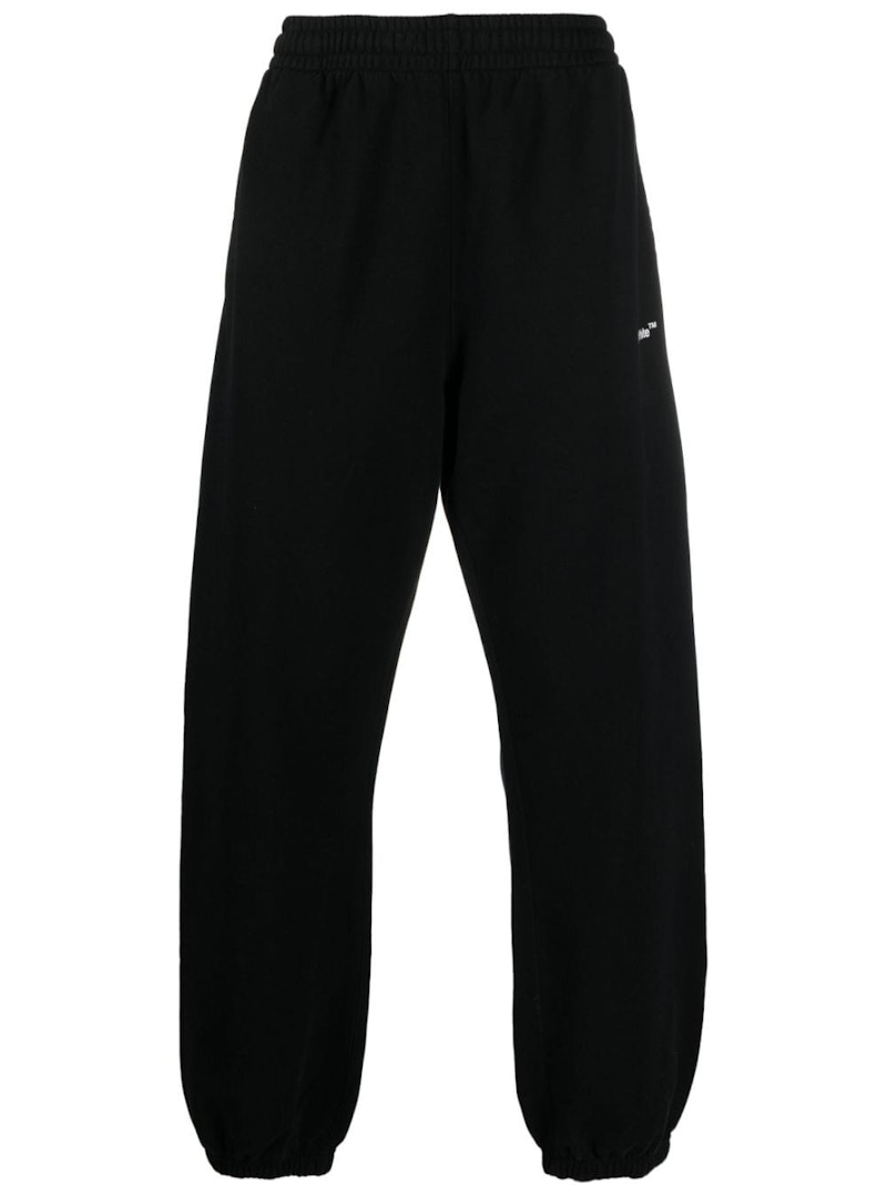 Joggingbukser Off-White Diagonal Helvetica Slim Sweatpants Black/White Sort | OMCH029C99FLE0021001