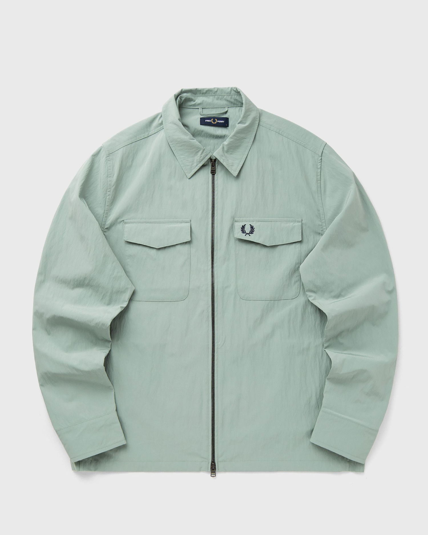 Skjorte Fred Perry Fred Perry Zip Through Overshirt Grøn | M5684-Z16, 0