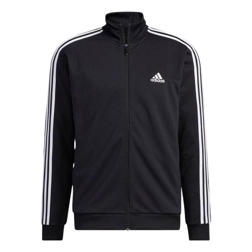Træningsdragt adidas Originals 3-Stripes Doubleknit Track Jacket Sort | IA9378