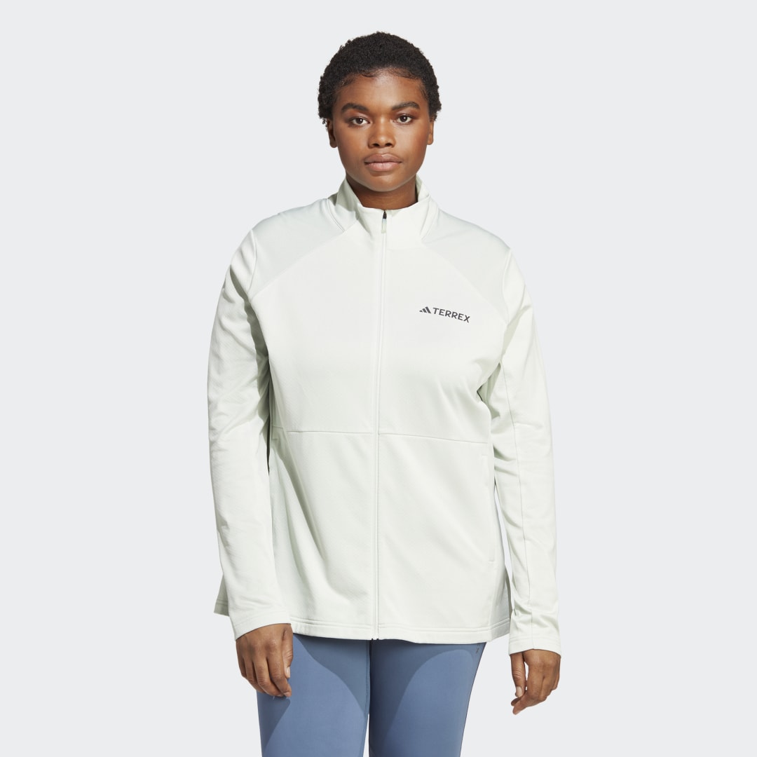 Jakke adidas Performance Terrex Multi Full-Zip Fleece (plus size) Grøn | HM3993, 0