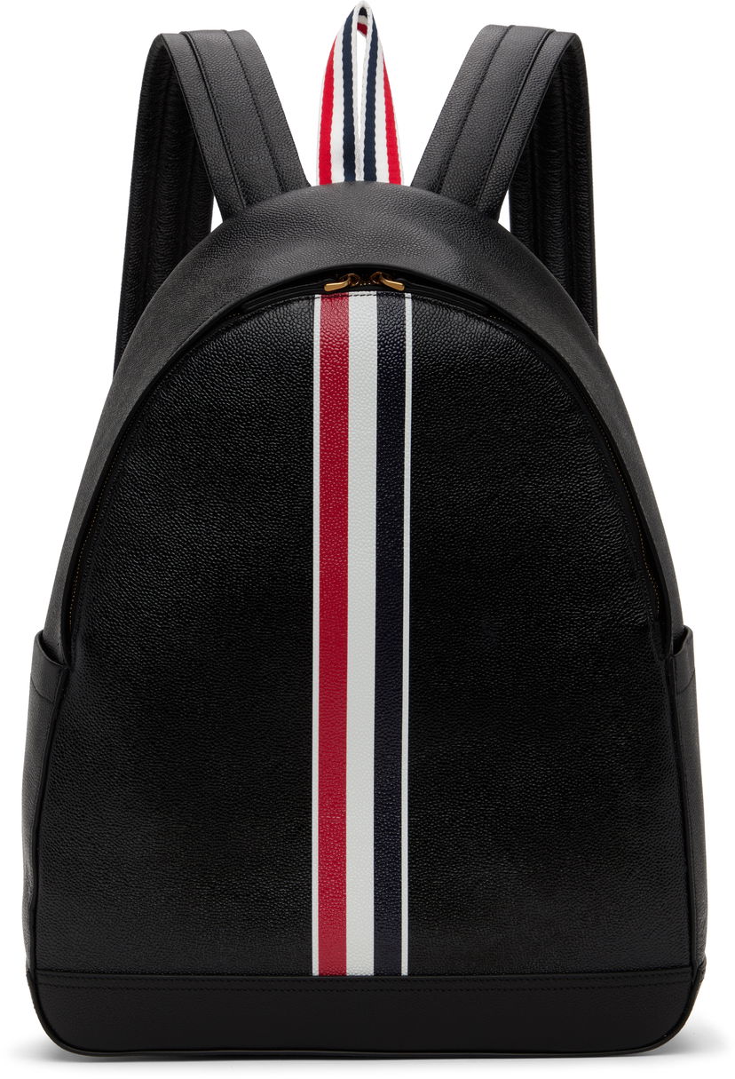 Rygsæk Thom Browne Thom Browne Pebble Grain RWB Stripe Backpack Sort | UAG233A-00198