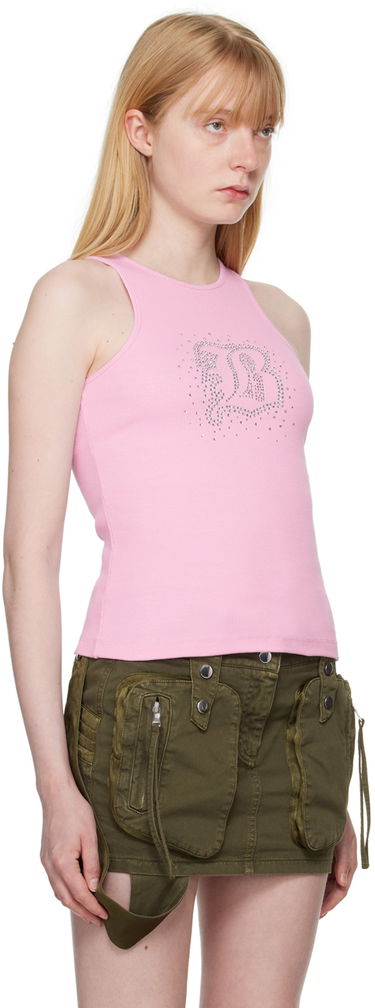 Tanktop Blumarine Blumarine Crystal Tank Top Lyserød | P444T027A, 1