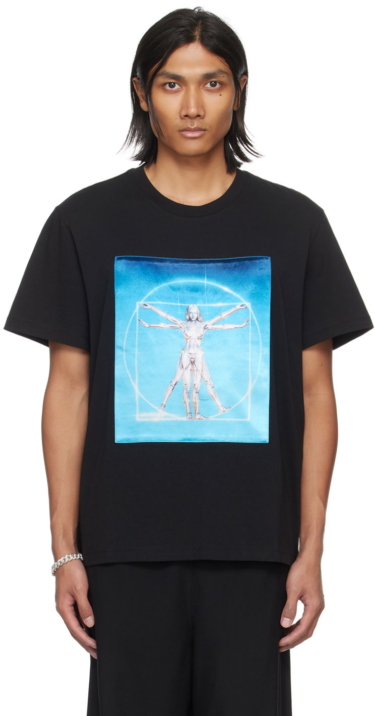 T-shirt Stella McCartney Stella McCartney Vitruvian Woman Graphic T-Shirt Sort | 6J01583SPY79