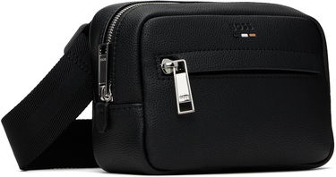 Taljetaske BOSS BOSS Pebble-Grained Faux-Leather Belt Bag Sort | 50548019, 1