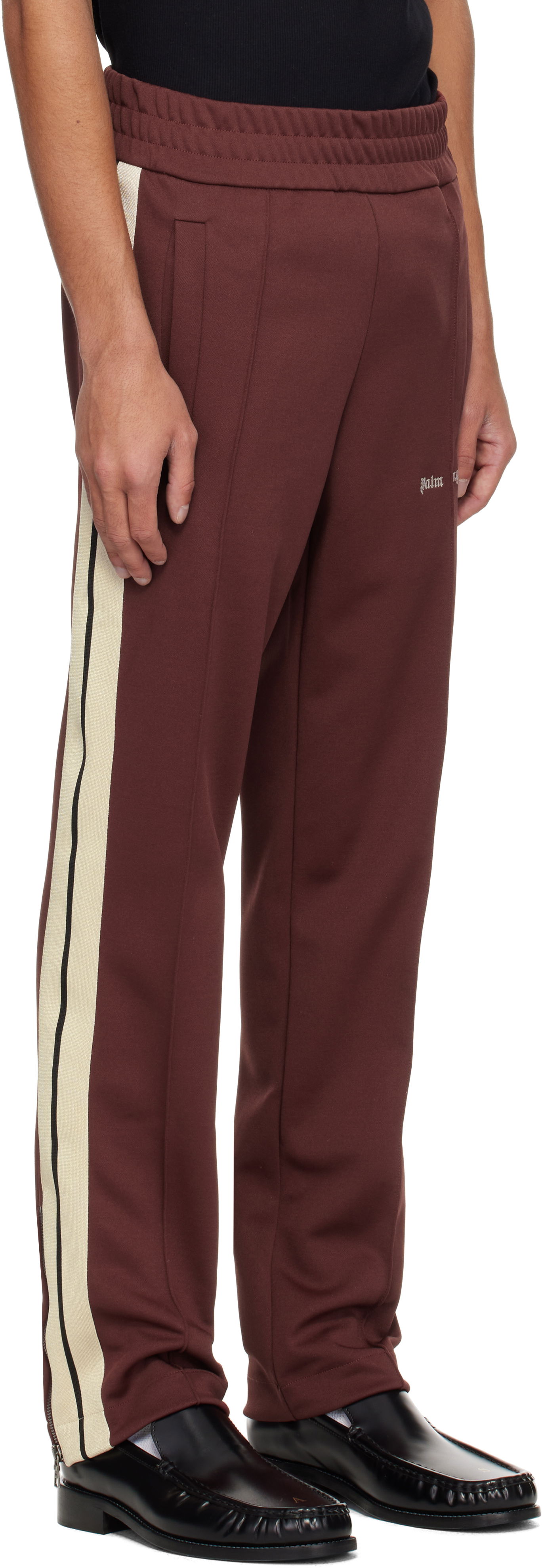 Joggingbukser Palm Angels Palm Angels Embroidered Logo Track Pants Brun | PMCJ020S25FAB0012803, 1