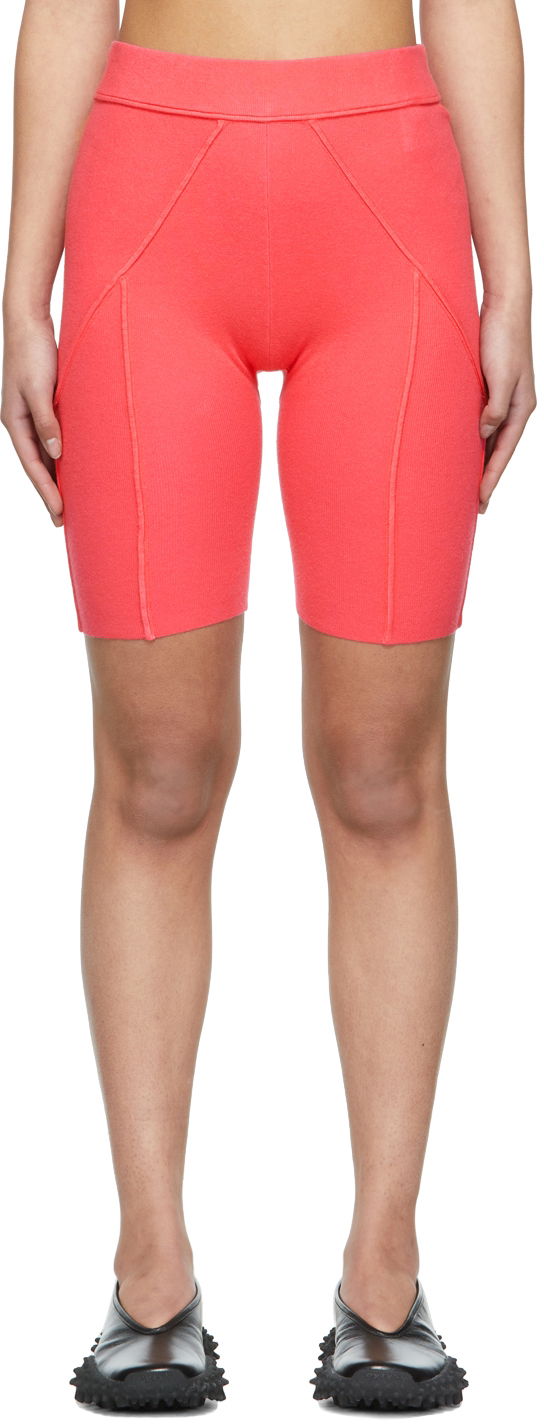 Shorts Helmut Lang Ribbed Bike Shorts Lyserød | M02HW714