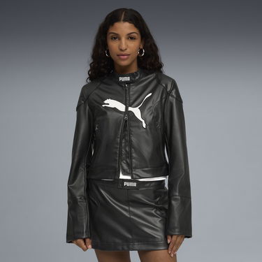 Jakke Puma FUTURE.ARCHIVE Faux Leather Jacket Sort | 632170_01, 0