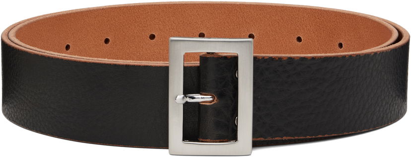Bælter Rick Owens Rick Owens Stooges Leather Belt Sort | RA02E0783 LGET