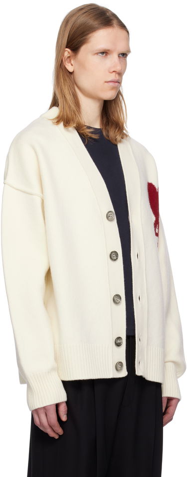 Sweater AMI Cardigan Grå | BFUKC006.018, 4