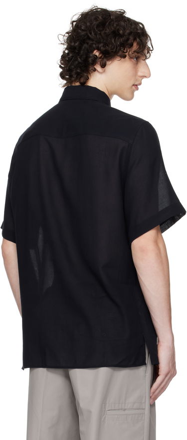 Skjorte AMI AMI Paris Short Sleeve Shirt Sort | HSH252.CO0098, 2